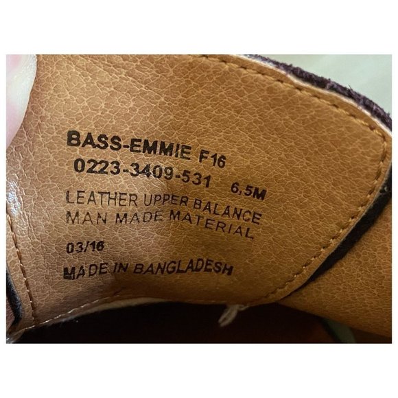 G.H. Bass & Co. "Emmie" Suede Leather Oxford Shoe in Burgundy Womens Sz 6.5M - Picture 3 of 9